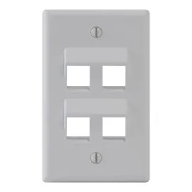 FP-UA-4-WH American Standard Faceplate with Angle For 4 Keystone White