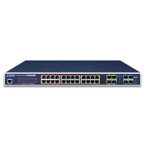 GS-5220-24UPL4XR L3 24-Port 10/100/1000T Ultra PoE + 4-Port 10G SFP+ Managed Switch with Redundant Power System - -