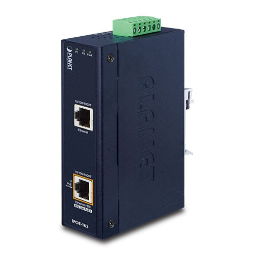 IPOE-162  Industrial IEEE 802.3at Gigabit High Power Over Ethernet Injector (Mid-Span) - Planet