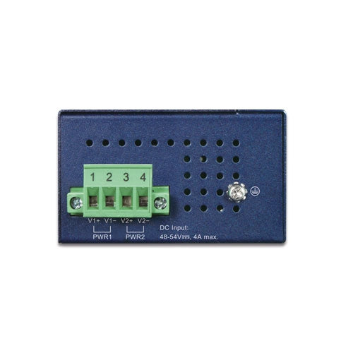 IPOE-270    IP30 Industrial 2-Port Multi-gigabit 802.3bt PoE++ Injector (180 Watts budget, PoE Usage LED, 10M/100M/1G/2.5G/5G speed, -40 to 75 C, dual 48V~56V DC)