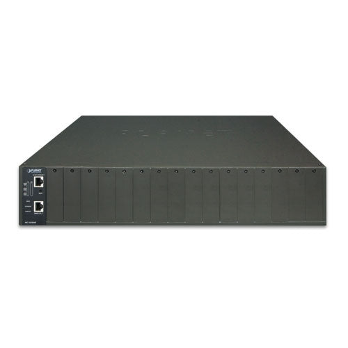 MC-1610MR48 16-Slot Managed Media Converter Chassis with Redundant Power Supply System - -