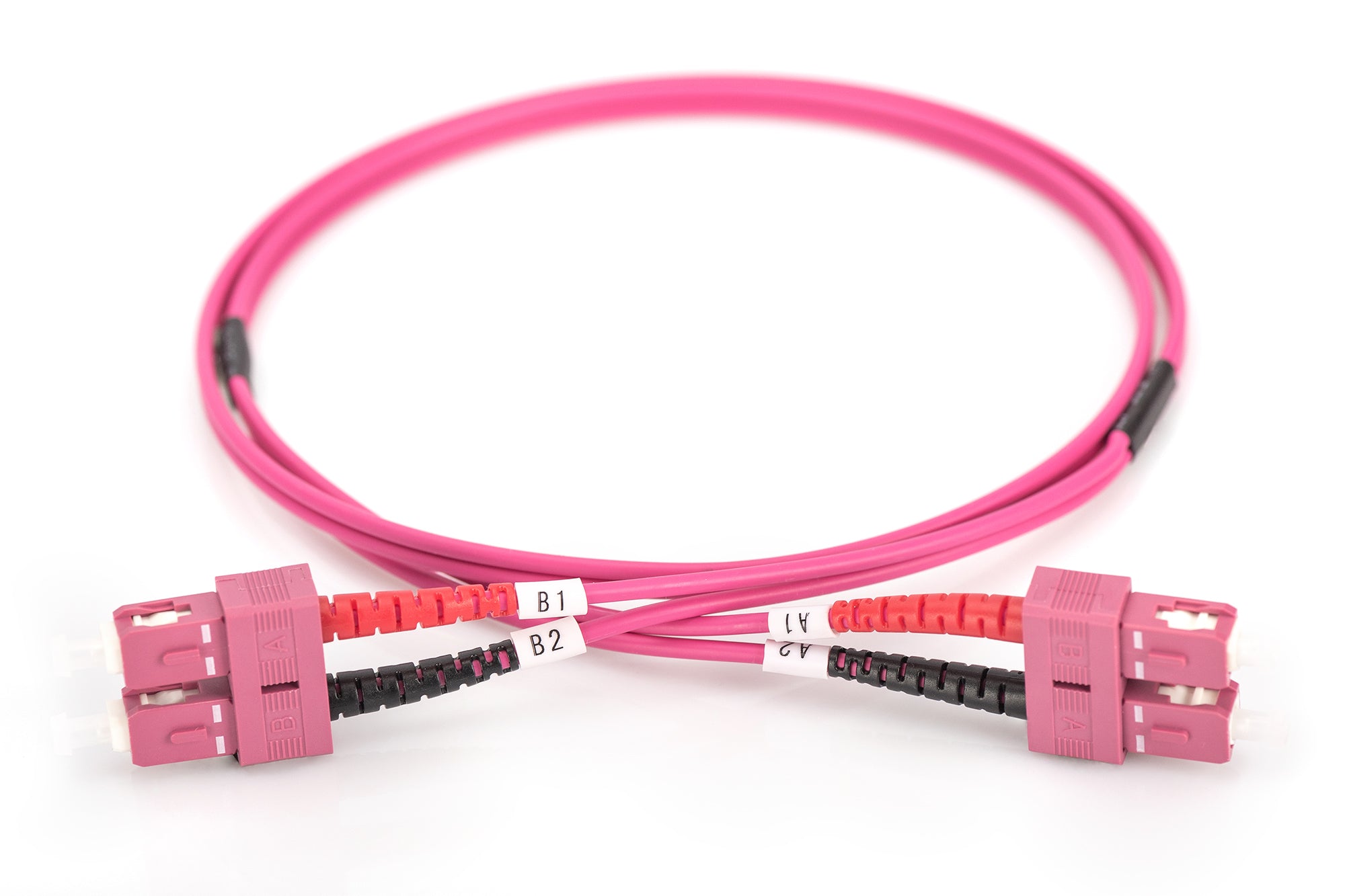GD-FIB-1040 SC/SC OM4 3.0mm - 2M Duplex Pink Fiber Patch Cord