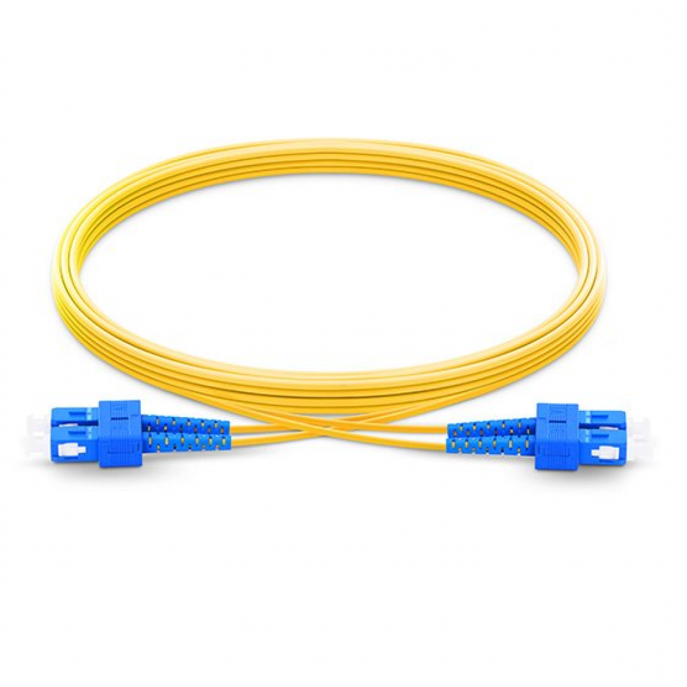GD-FIB-1014 SX-SC/SC SM 0.9mm - 3M PVC Yellow (Pkg 10) Fiber Patch Cord