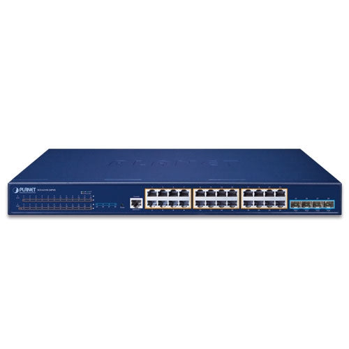 SGS-6310-24P4X L3 24-Port 10/100/1000T 802.3at PoE + 4-Port 10G SFP+ Stackable Managed Switch