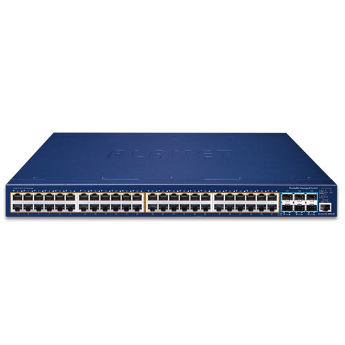 SGS-6310-48P6XR - L3 48-Port 10/100/1000T 802.3at PoE + 6-Port 10G SFP+ Stackable Managed Switch with 55V DC Redundant Power