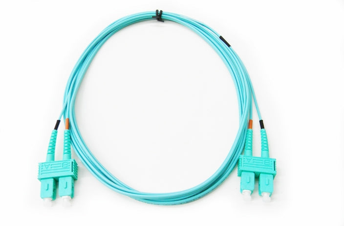 GD-FIB-1001 OM3 SC/SC MM 3.0mm - 1M PVC Aqua Fiber Patch Cord