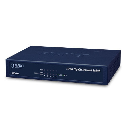 GSD-503    5-Port 10/100/1000Mbps Gigabit Ethernet Desktop Switch