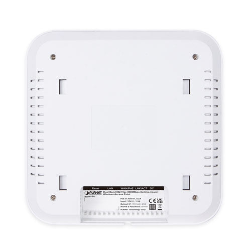 Dual Band 802.11ax 3000Mbps Ceiling-mount Wireless Access Point w/802.3at PoE+ and 2 10/100/1000T LAN Ports
