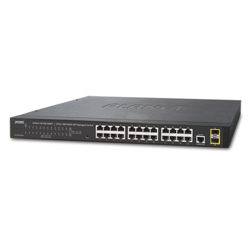 GS-4210-24T2S - Planet 24-Port Layer 2 Managed Gigabit Ethernet Switch W/2 SFP Interfaces